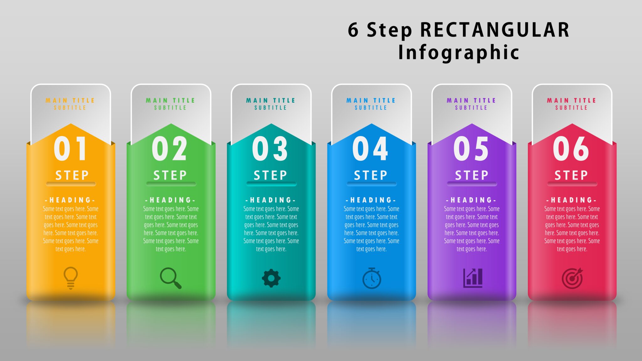 Powerpoint Step Rectangular Infographic Powerup With Powerpoint