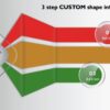 11.PowerPoint 3 Step CUSTOM SHAPE infographic