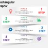 18.PowerPoint 4 Step 3D Rectangular infographic