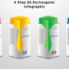 33. PowerPoint 4 Step 3D Rectangular Infographic