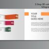 37.PowerPoint 3 Step 3D column Shape Infographic