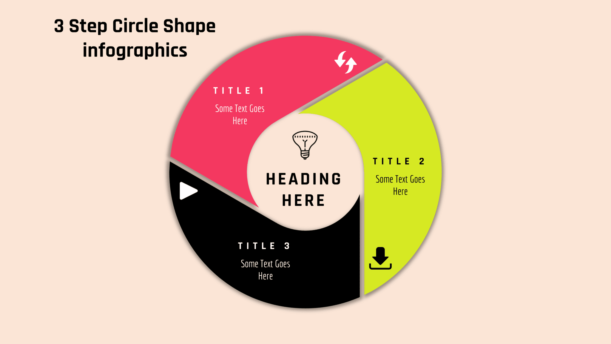 4powerpoint 3 Steps Circle Infographic Powerup With Powerpoint 1894