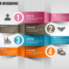 44.PowerPoint 4 Step rectangular infographic