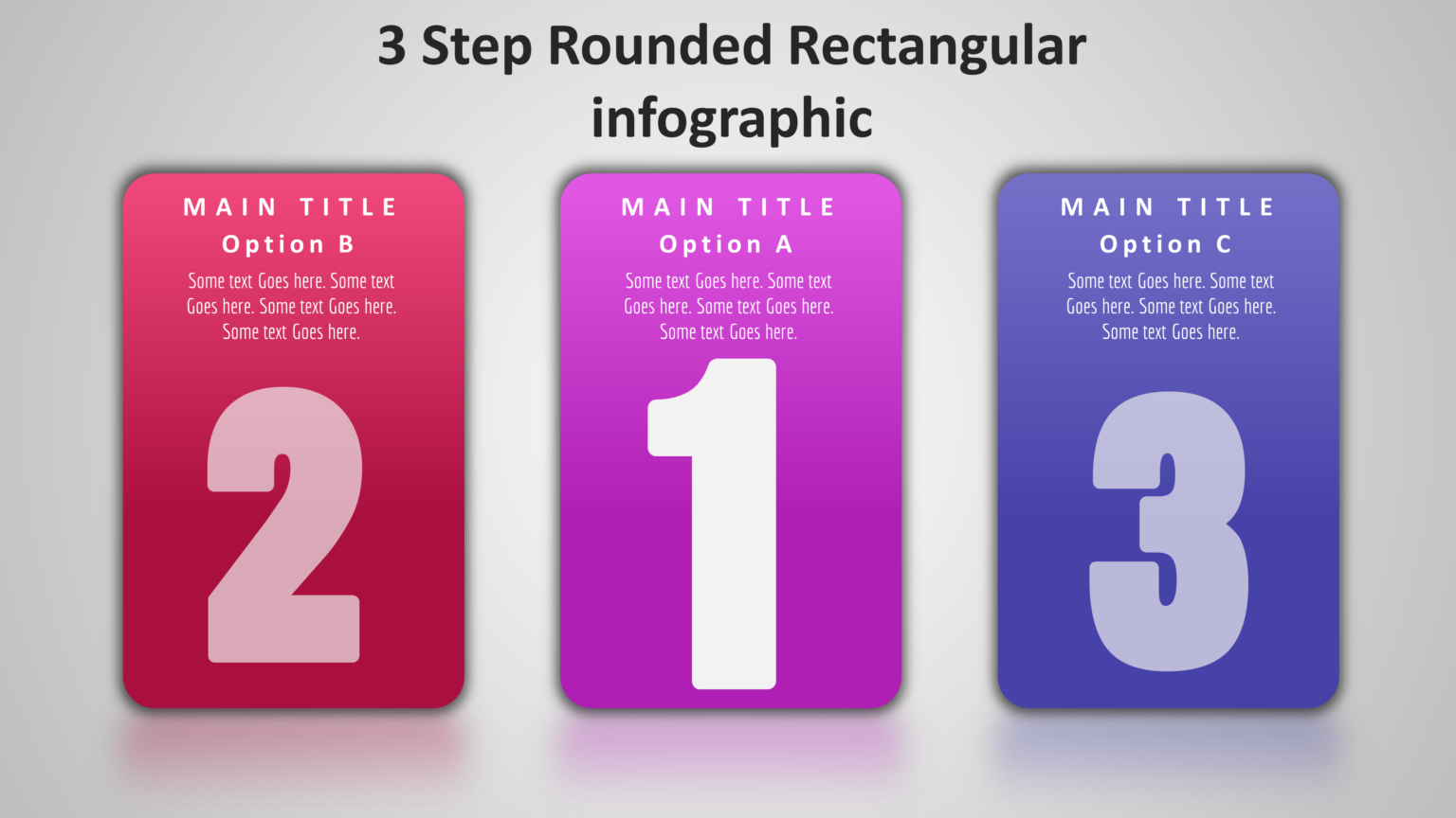 5powerpoint 3 Step Rectangular Numeric Infographic Powerup With Powerpoint 9987