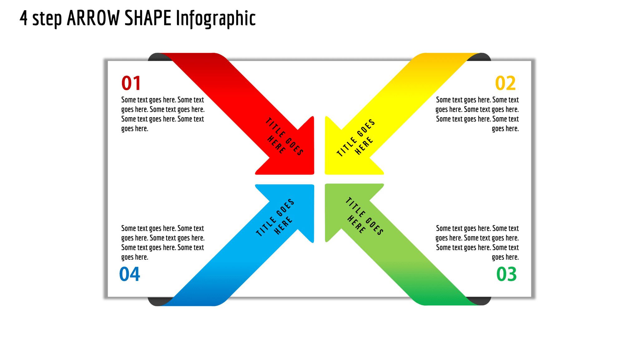 50 Powerpoint 4 Step Arrow Shape Infographic Powerup With Powerpoint