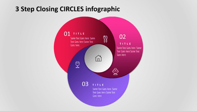 7.PowerPoint 3 step CLOSING CIRCLES infographic - PowerUP with POWERPOINT