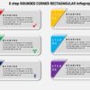11.PowerPoint 6 step ROUNDED RECTANGULAR infographic