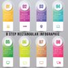 12.PowerPoint 8 Step Rectangular infographic