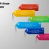 14.PowerPoint 6 step ARROW shape infographic