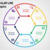 16.PowerPoint 6 Step CIRCULAR LINE Infographic
