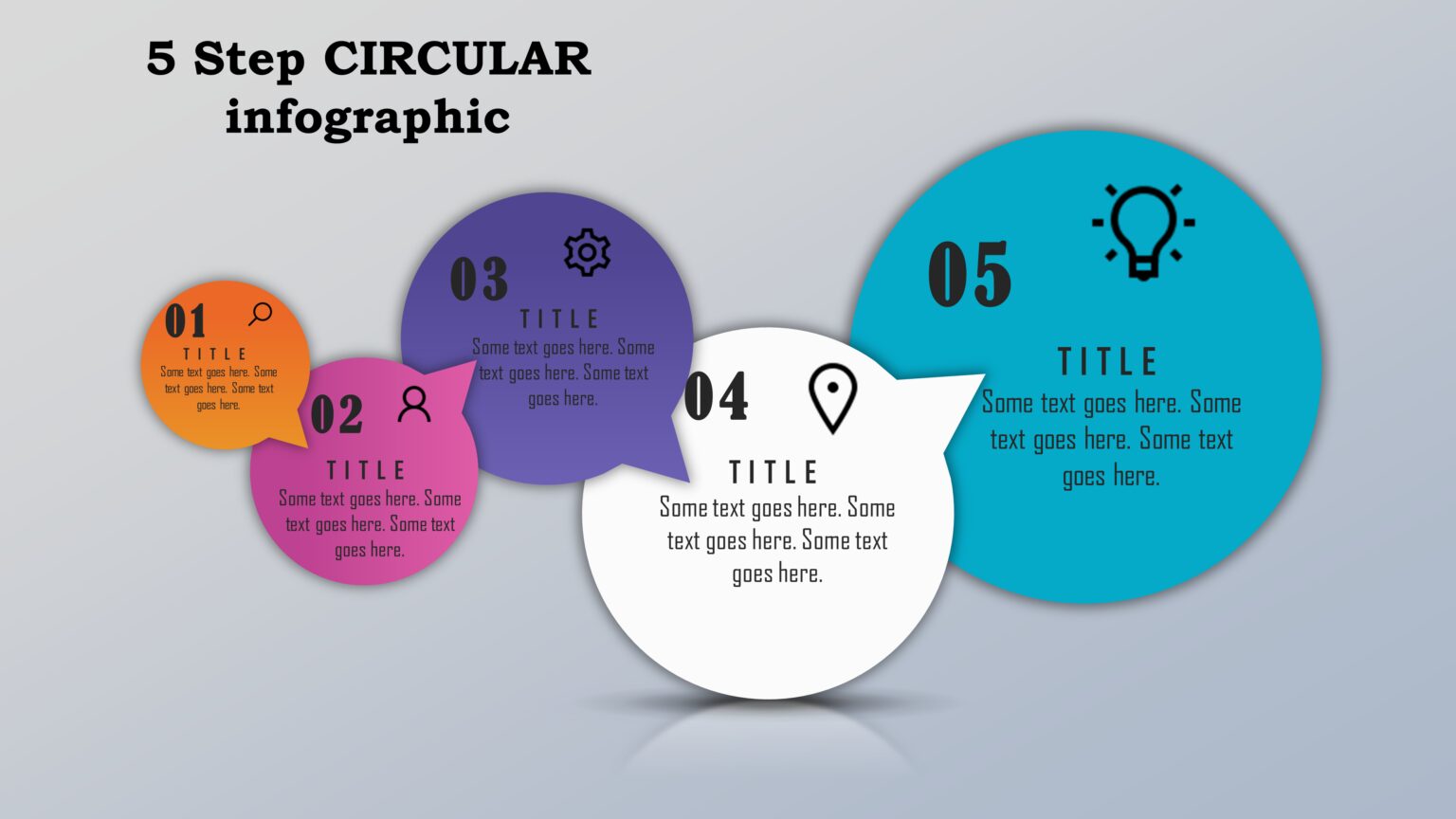 17powerpoint 5 Step Circular Infographic Powerup With Powerpoint 6728