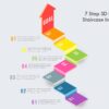 19.PowerPoint 7 Step 3D Isometric Staircase Infographic
