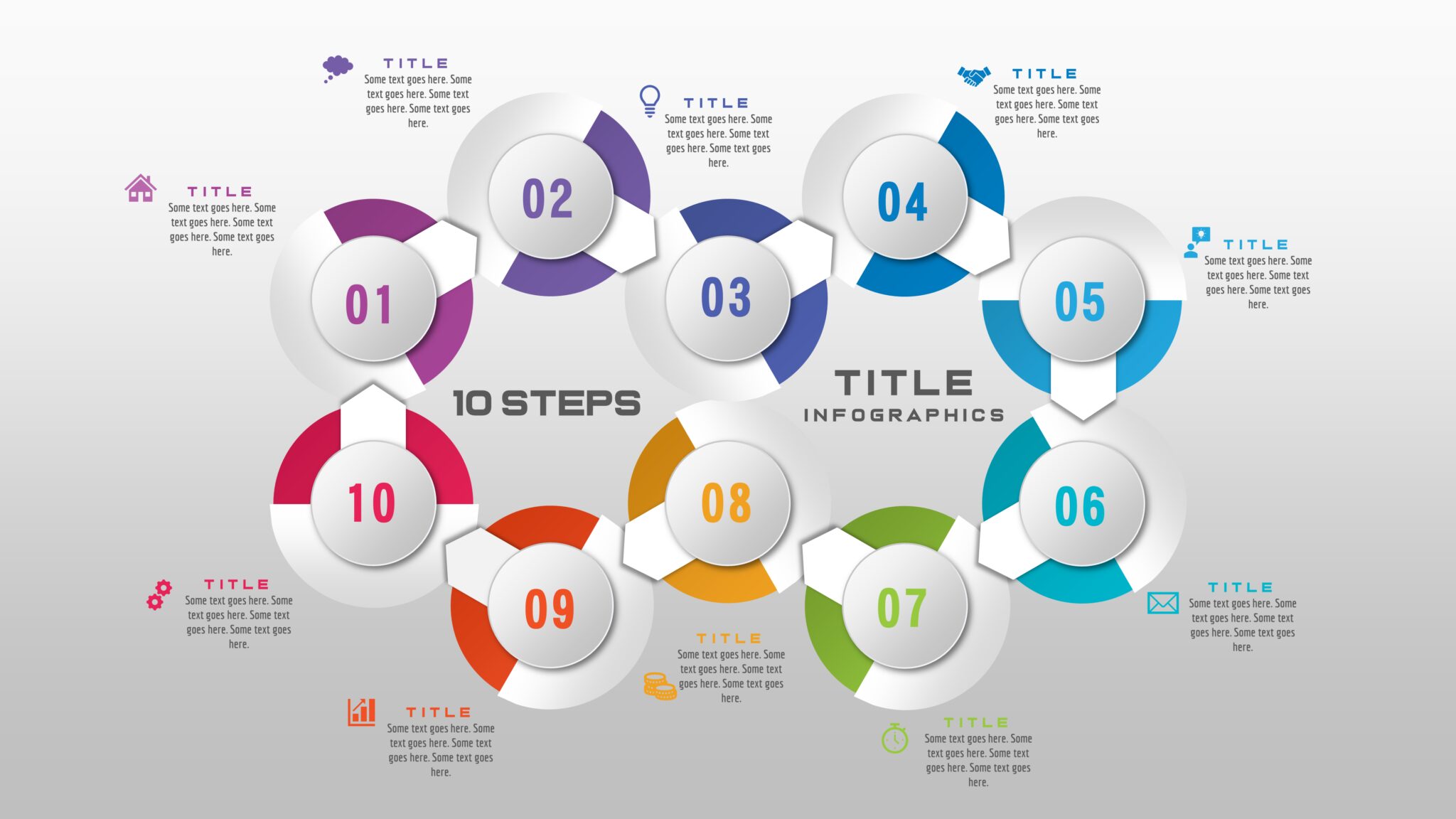 2powerpoint 10 Step Circular Infographic Powerup With Powerpoint 5573