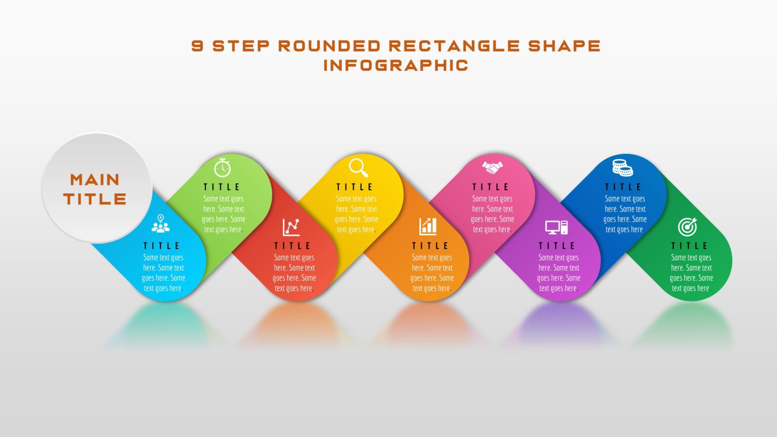 2.PowerPoint 9 Step Rounded Rectangle Shape infographic - PowerUP with ...