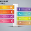 22.PowerPoint 8 Step Rectangular infographic