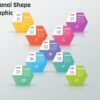 3.PowerPoint 9 Step Hexagonal Shape infographic