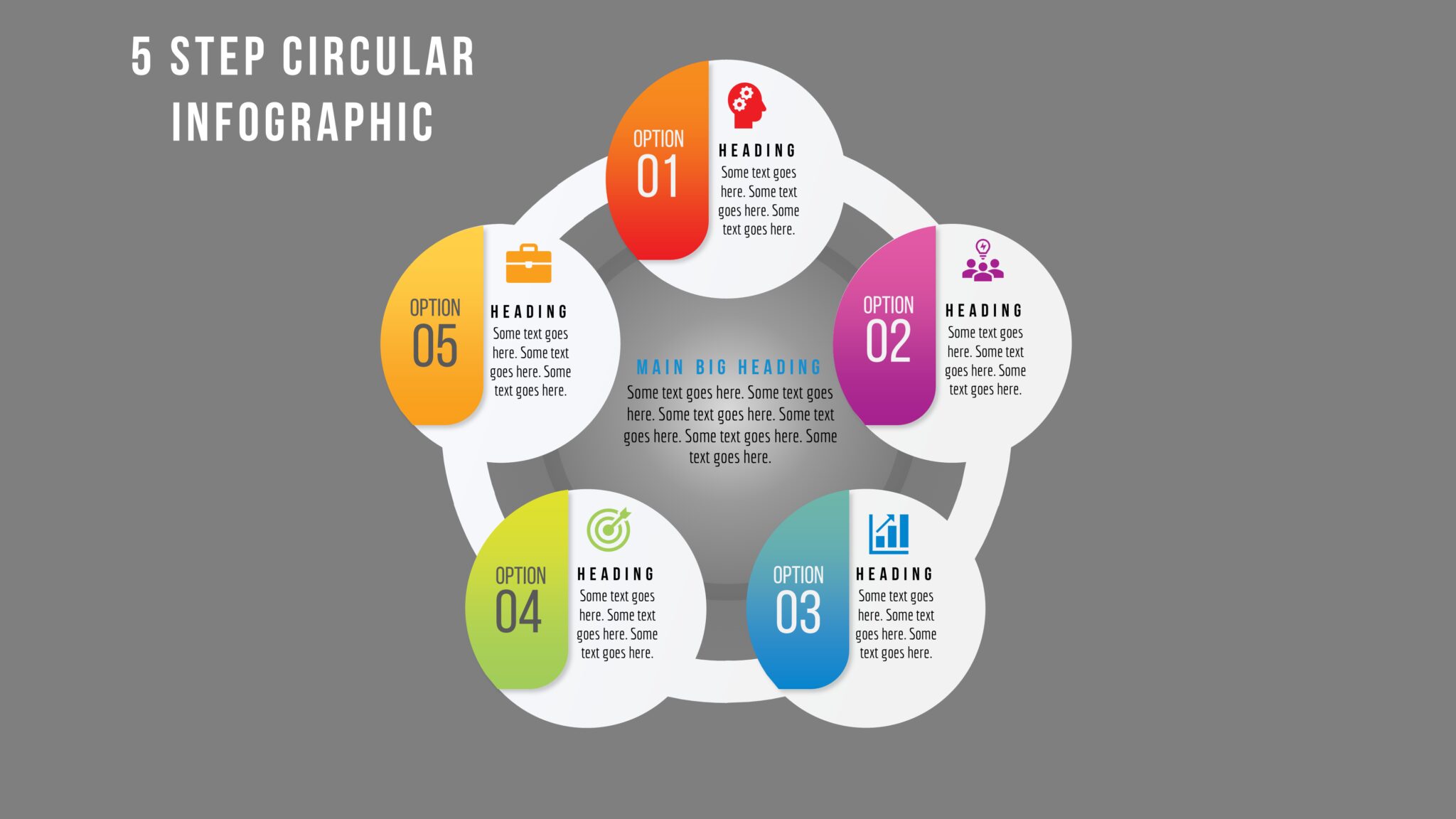 36powerpoint 5 Step Circular Infographic Powerup With Powerpoint 6365