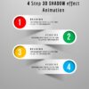 42.Create 4 Step 3D Shadow Infographic Animation