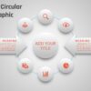 43.PowerPoint 6 Step 3D Shadow Effect Circular Infographic