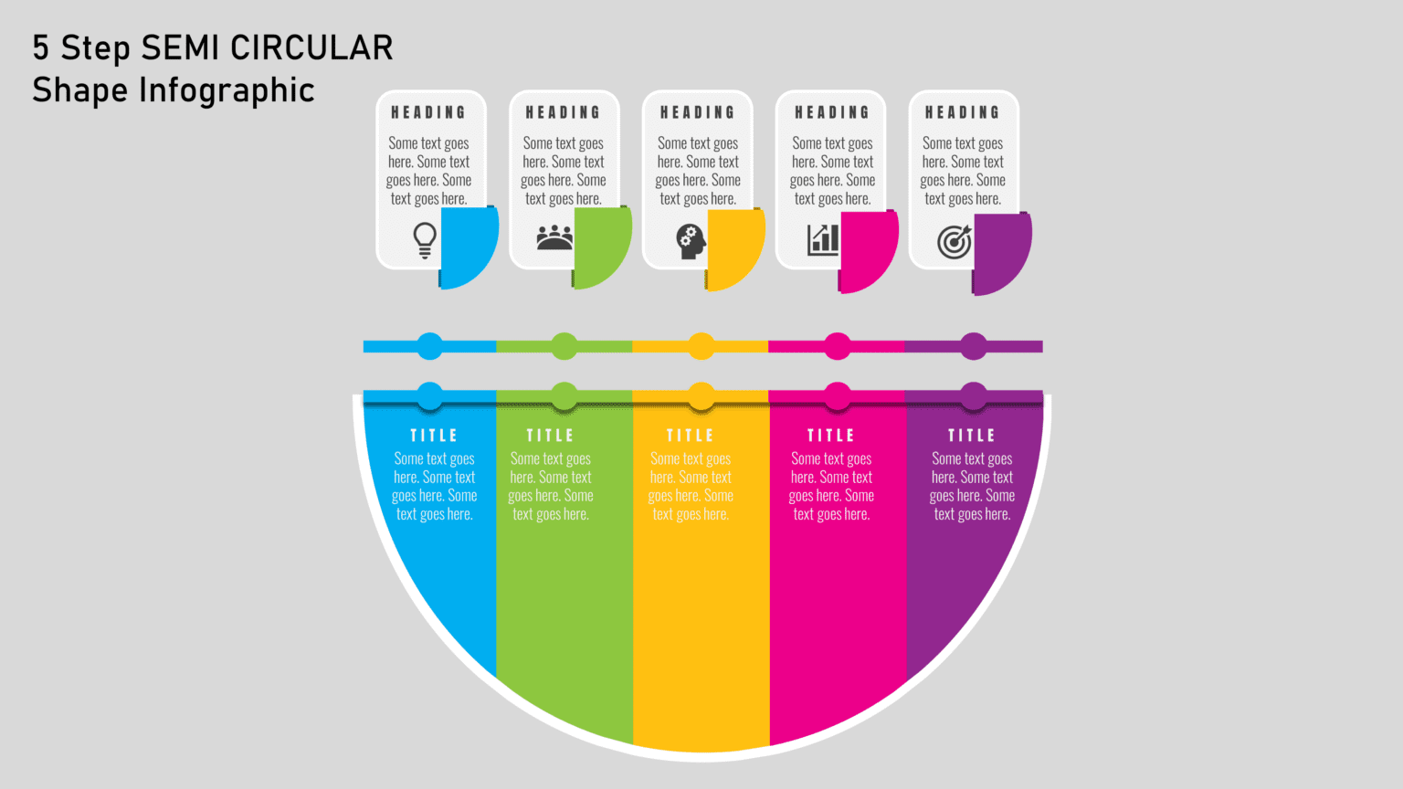 44powerpoint 5 Step Semi Circular Shape Infographic Powerup With Powerpoint 9154