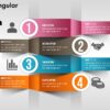 51.PowerPoint 4 Step rectangular infographic Animation