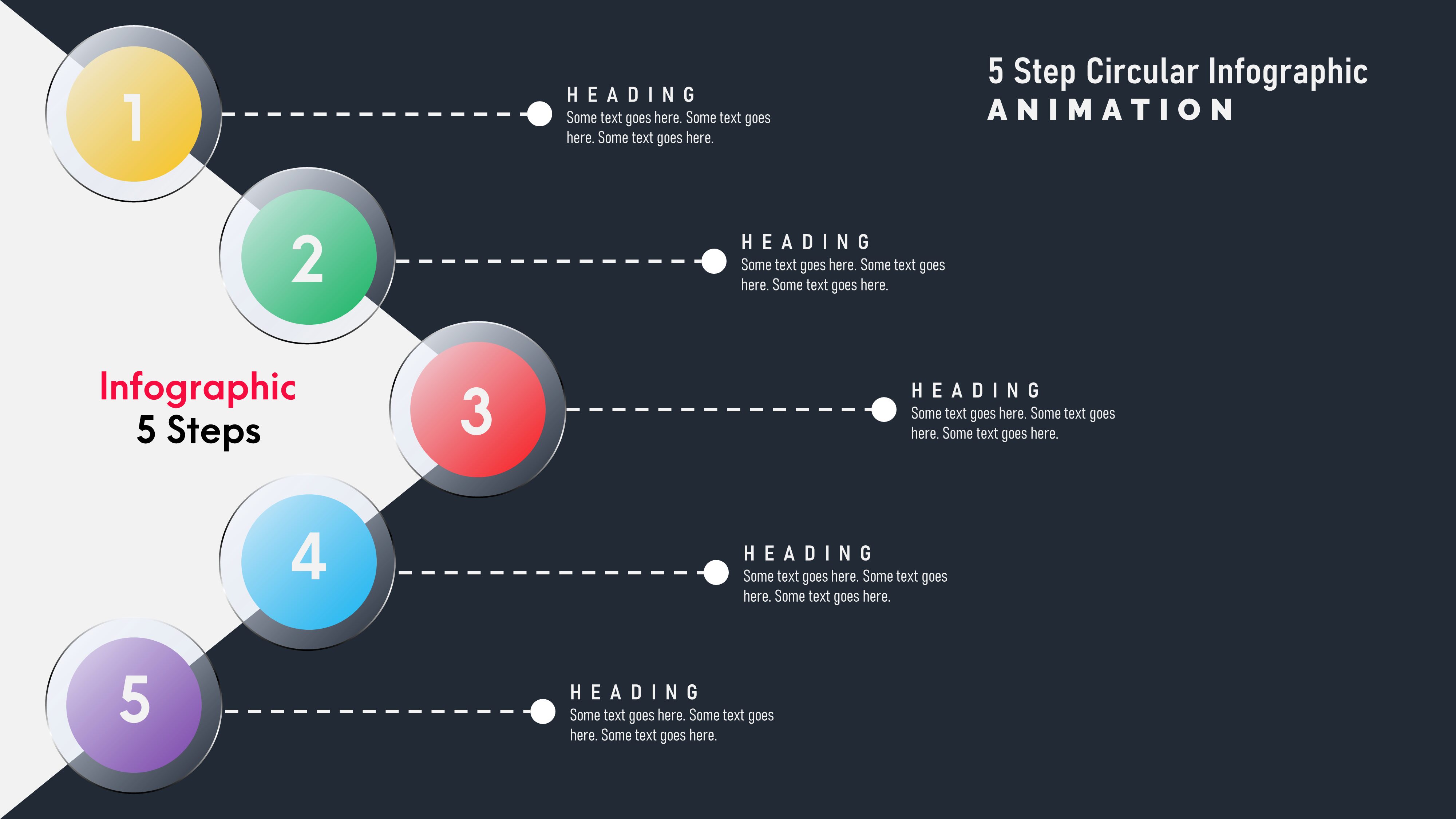 56powerpoint 5 Step Circular Infographic Animation Powerup With Powerpoint 1746