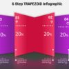 7.PowerPoint 6 step TRAPEZOID infographic