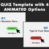 85.PowerPoint Quiz Template with 4 Animated Options