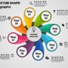 9.PowerPoint 8 step Custom Shape infographic