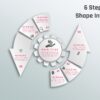 48.PowerPoint 6 Step GEAR Shape Infographic