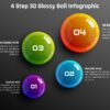78.PowerPoint Presentation with 4 Step 3D Glossy Ball Infographic