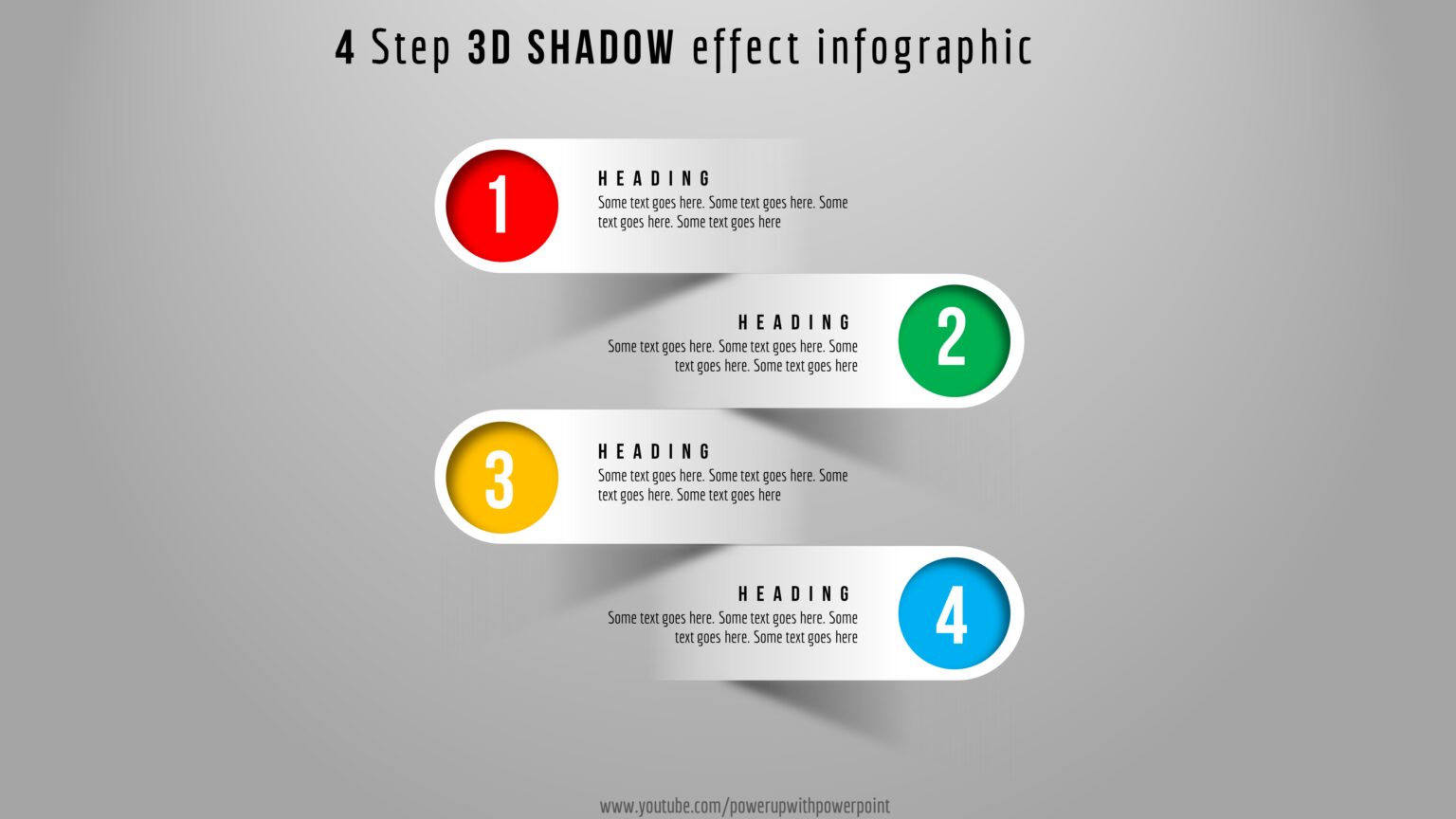 Download PowerPoint 4 step 3D Shadow Effect infographic #41 - PowerUP ...