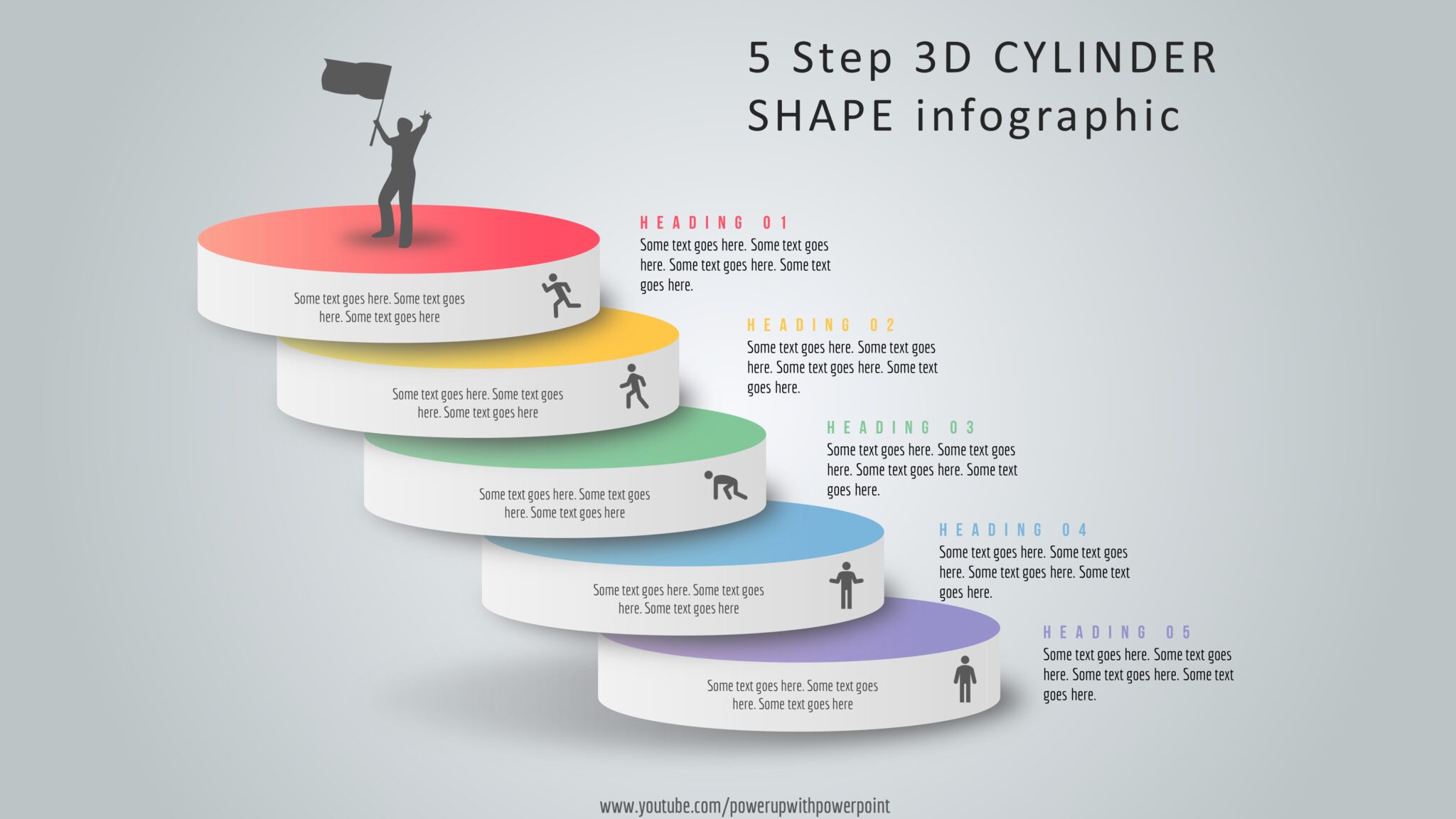 Download Powerpoint 5 Step 3d Circular Infographic 70 Powerup With Powerpoint 2674