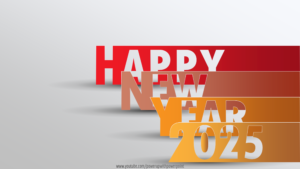 Download PowerPoint Happy New Year 2025 Banner Design # 27