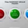 Download PowerPoint 3 Step Transparent Circular Infographic # 9