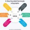 Download PowerPoint 6 Step Rectangular Infographic #57