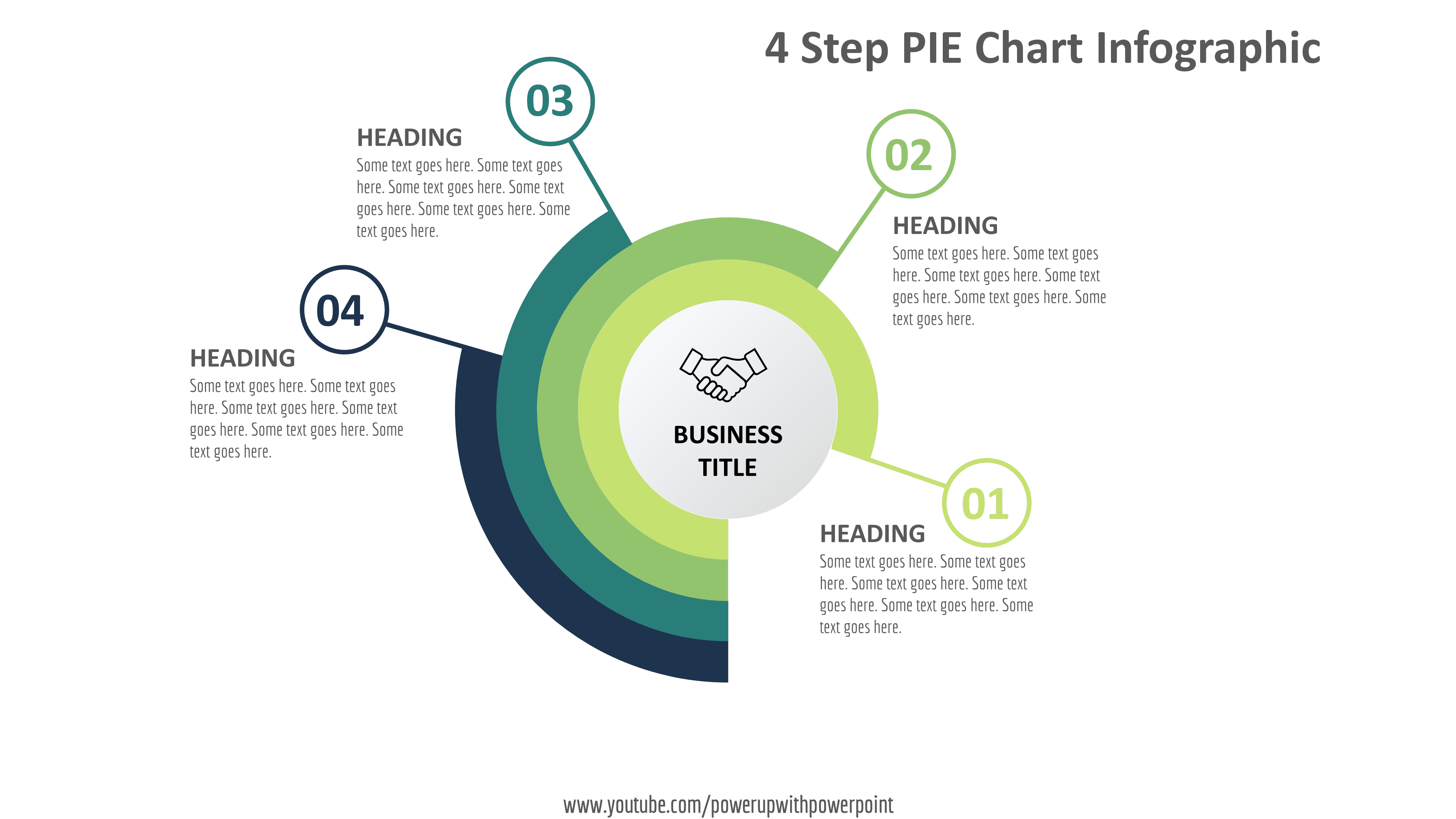 Download Powerpoint 4 Option Pie Chart Infographic 89 Powerup With