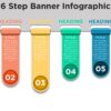 61.PowerPoint 6 Step Banner Infographic