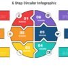 64.PowerPoint 6 Step Circular Infographic