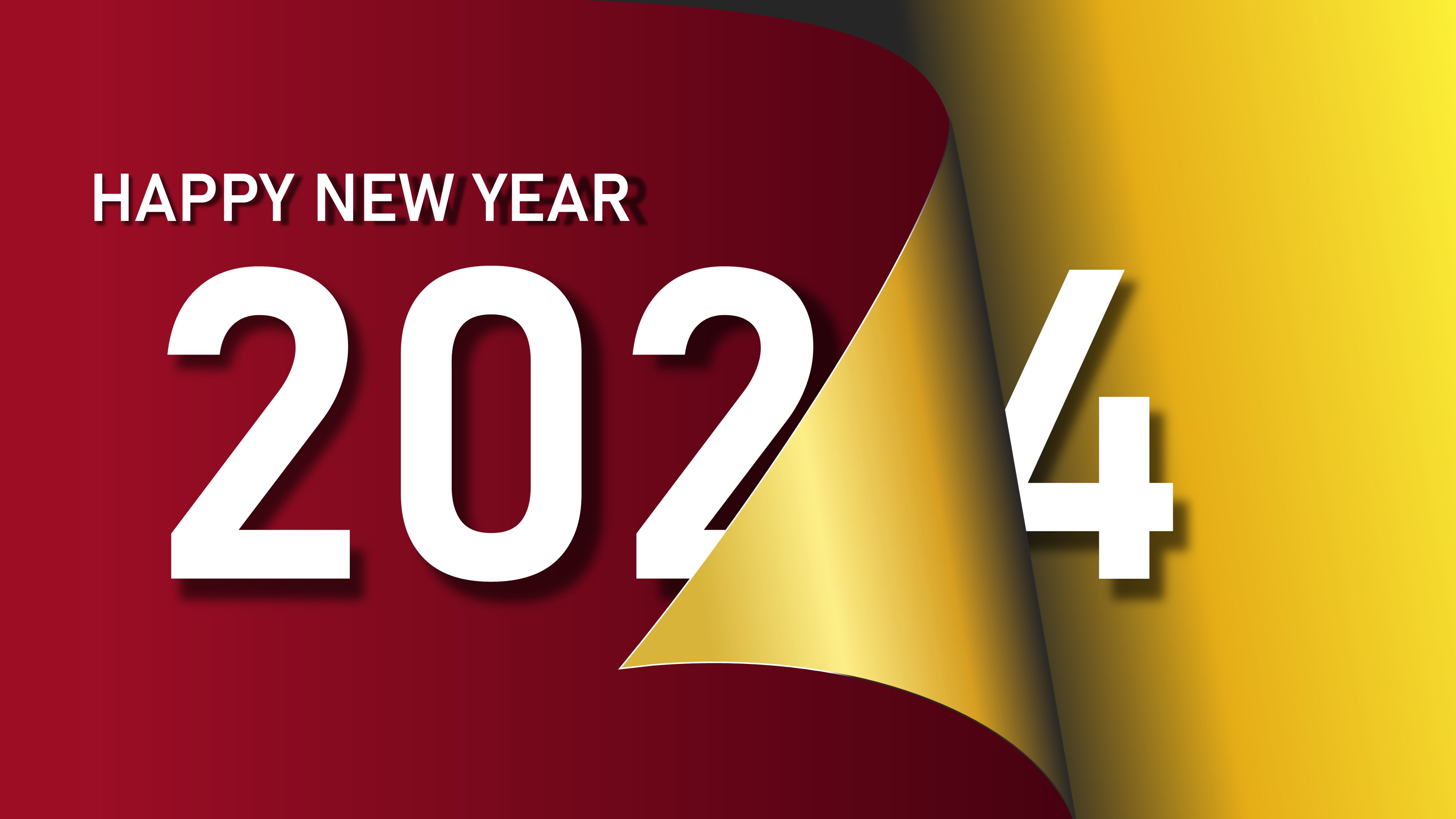 60.PowerPoint Happy New Year 2024 Banner Template PowerUP with POWERPOINT