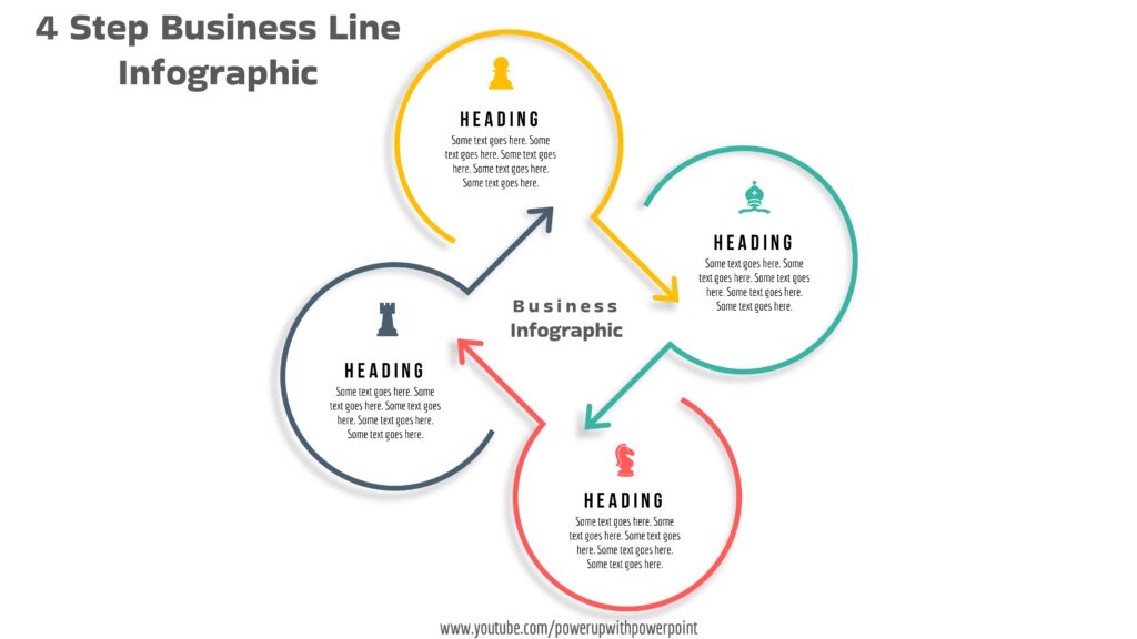Download PowerPoint 4 Step Business Line Infographic #94 - PowerUP with ...