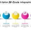 100.PowerPoint Presentation - 5 Step 3D Circle Infographic