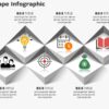 80.PowerPoint 6-Step 3D Shape Infographic