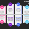 100.PowerPoint 4 Step Fish Bone Diagram