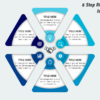 86.PowerPoint 6 Step Rounded Triangle Infographic