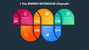 108.PowerPoint 5 Step Rectangular Infographic