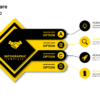 101.PowerPoint 4 Option Square Infographic