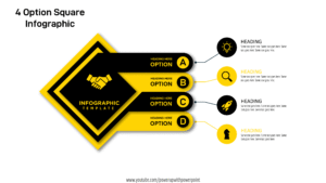 Download PowerPoint 4 Option Square Infographic # 101