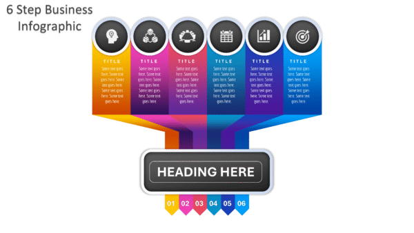 87.PowerPoint 6 Step Business Infographic