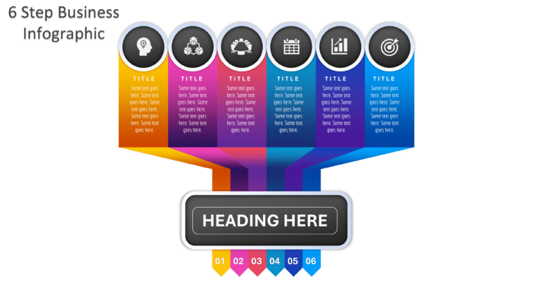 87.PowerPoint 6 Step Business Infographic – PowerUP with POWERPOINT